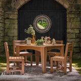 LuxCraft 3 Piece Celeste 44" Square Dining Table and Side Chair Set 1