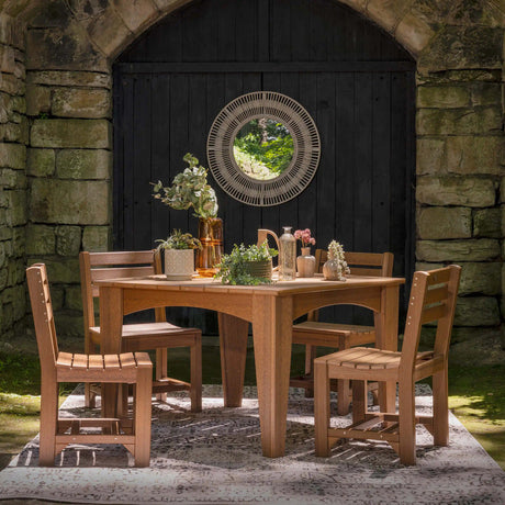 LuxCraft 3 Piece Celeste 44" Square Dining Table and Side Chair Set 1