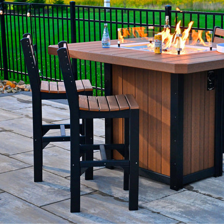 LuxCraft 3 Piece Celeste 44" Square Dining Table and Side Chair Set 6