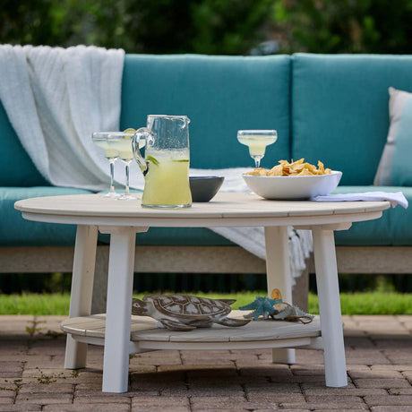 LuxCraft 3 Piece Oasis Conversation Table & Adirondack Chair Set 1