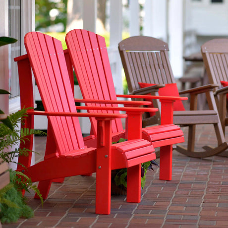 LuxCraft 3 Piece Oasis Conversation Table & Adirondack Chair Set 5