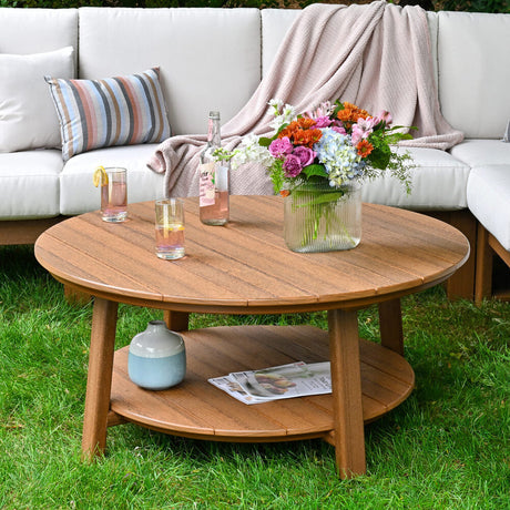 LuxCraft 3 Piece Oasis Conversation Table & Adirondack Chair Set 