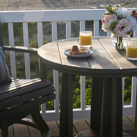 LuxCraft 3 Piece Seabreeze Balcony Table & Adirondack Swivel Chair Set 2