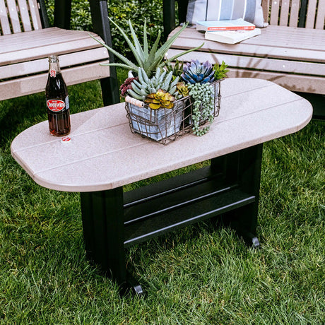 LuxCraft 4 Piece Horizon Coffee Table & Bench Set 1