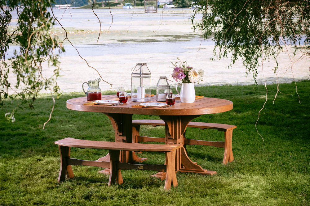 LuxCraft 4' x 6' Oval Table - Bar Height Additional Image - 1