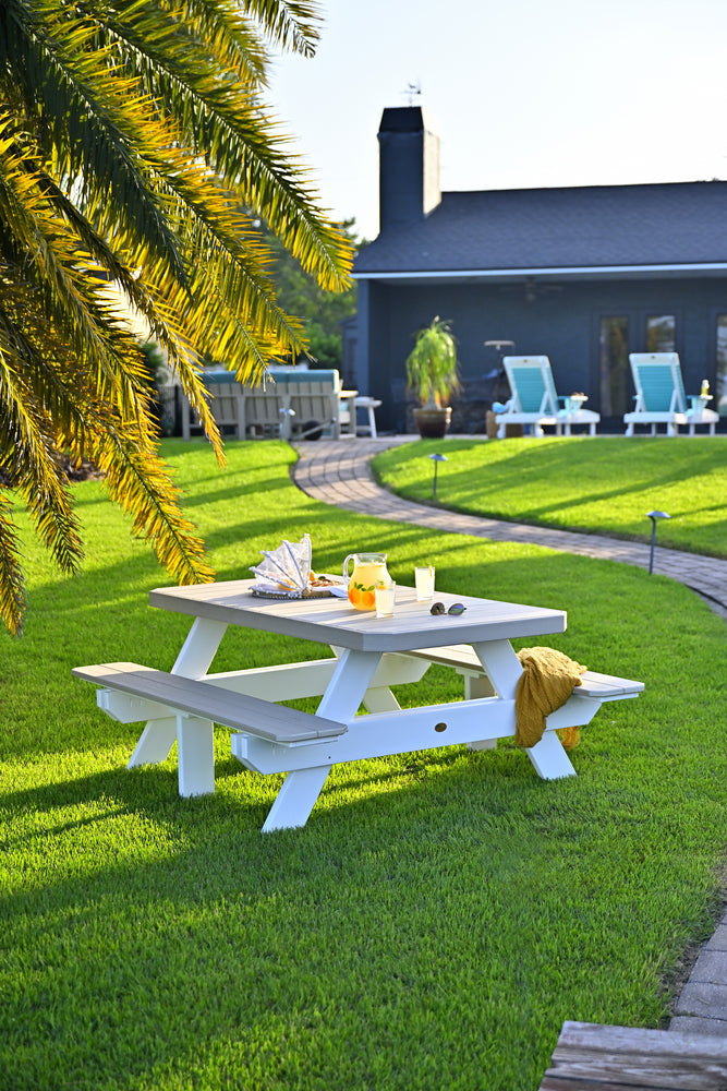 LuxCraft 6' Rectangular Picnic Table Additional Image - 2
