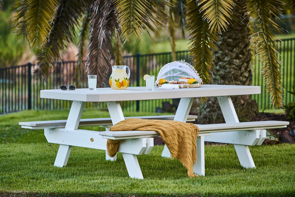 LuxCraft 6' Rectangular Picnic Table Additional Image - 1
