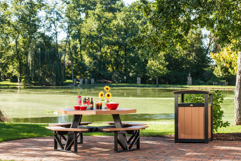 LuxCraft Octagon Picnic Table Additional Image - 3
