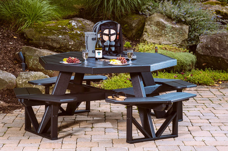 LuxCraft Octagon Picnic Table Additional Image - 1