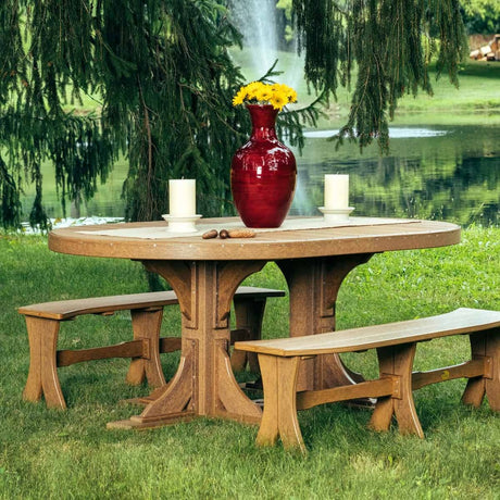 LuxCraft Urban 4' x 6' Oval Dining Table - Bar Height Additional Image - 1