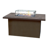 NorthCape aluminium 48"x32" Rectangle Cal Sil Top Fire Table - NC5319RCT-48-Cal 
