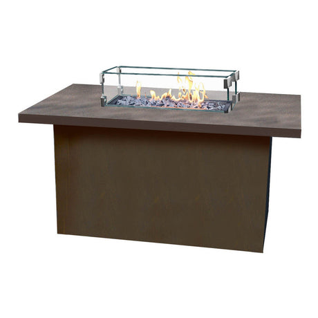 NorthCape aluminium 48"x32" Rectangle Cal Sil Top Fire Table - NC5319RCT-48-Cal 