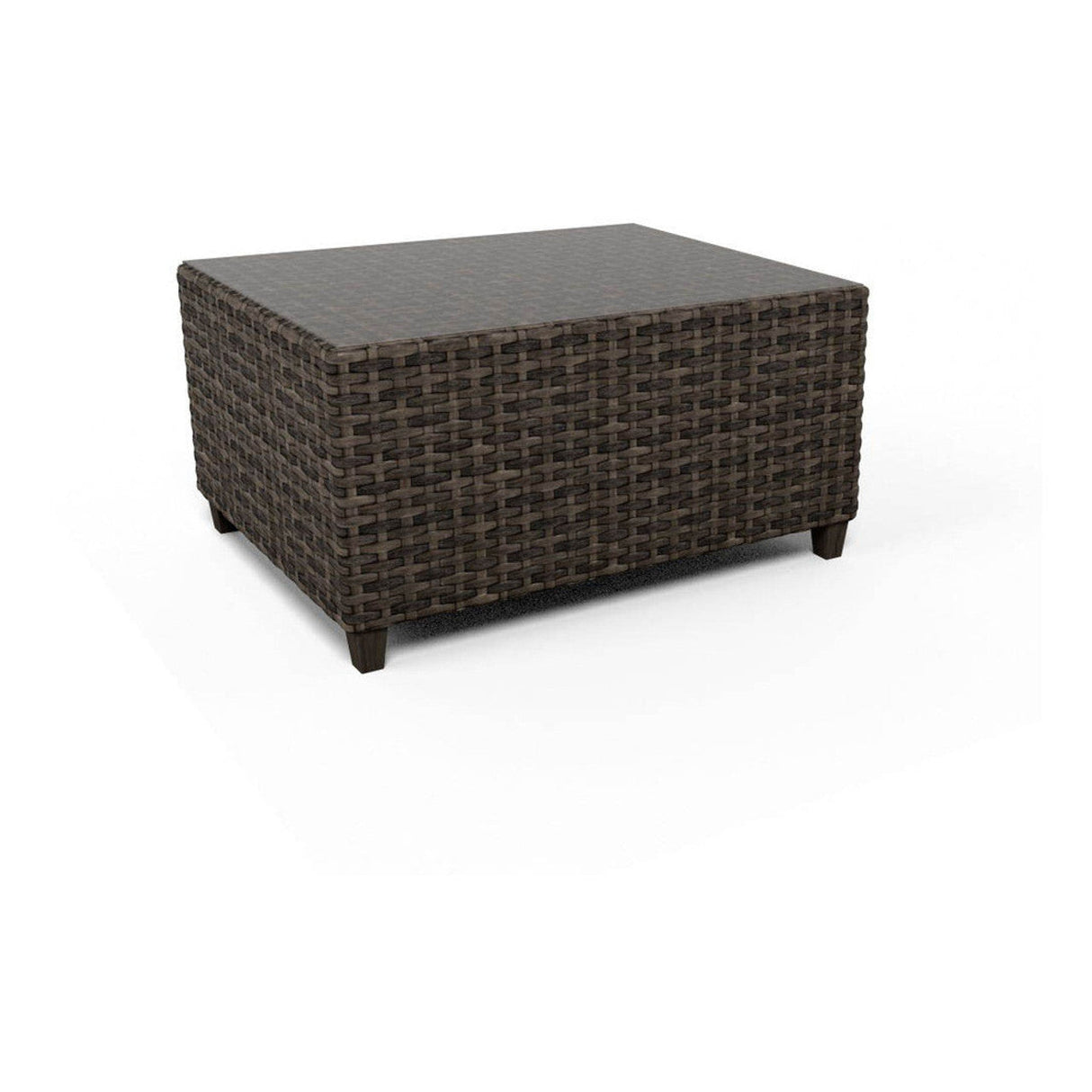 NorthCape Edgewater Rectangle Coffee Table Glass Top - NC6518CT-REC-GL 