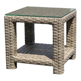 NorthCape Grand Stafford Square End Table with bottom shelf - NC4331ET-SQ 