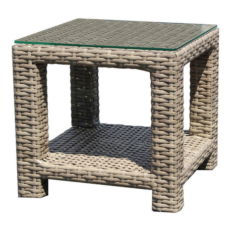 NorthCape Grand Stafford Square End Table with bottom shelf - NC4331ET-SQ 