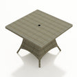 NorthCape Malibu 48" Square Dining Table with Umbrella Hole - NC260DT-48 