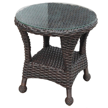 NorthCape Richmond Round Woven End Table - NC3350ET-RND 