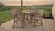 Berlin Gardens Harbor Dining Tables 28" Square Dining Table with Hammered Top