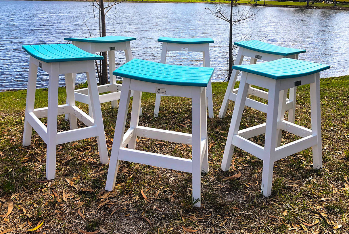 Berlin Gardens 6 Saddle Counter Stools Package Set