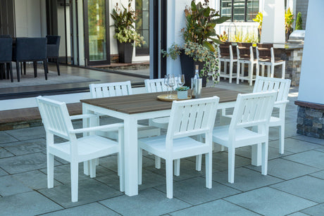 Seaside Casual Greenwich Dining Arm Chair Slatted Back - SC-602S 1