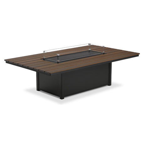 Telescope 48" x 84" Rectangular Rustic Top Fire Table - 6F30 1