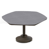 Telescope Balcony Height 62" Hexagonal MGP Top Table w/ 120lb Pedestal 