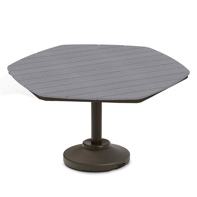 Telescope Balcony Height 62" Hexagonal MGP Top Table w/ 120lb Pedestal 