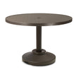 Telescope Bar Height 36" Round Aluminum Slat Top Table w/ 80lb Pedestal - 3230-4P20BAS 
