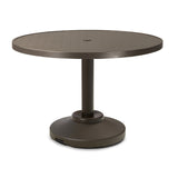 Telescope Bar Height 36" Round Aluminum Slat Top Table w/ 80lb Pedestal - 3230-4P20BAS 