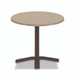 Telescope Dining Height 36" Round Aluminum Slat Top Table w/ Pedestal - 3230-2X20BAS 