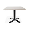 Telescope Dining Height 36" Square Aluminum Slat Top Table w/ Pedestal - 3180-2X20BAS 