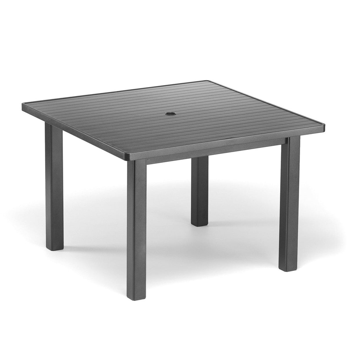 Telescope Dining Height 42" Square Aluminum Slat Top Table w/ Tapered Legs - 3880-NL50LEG 