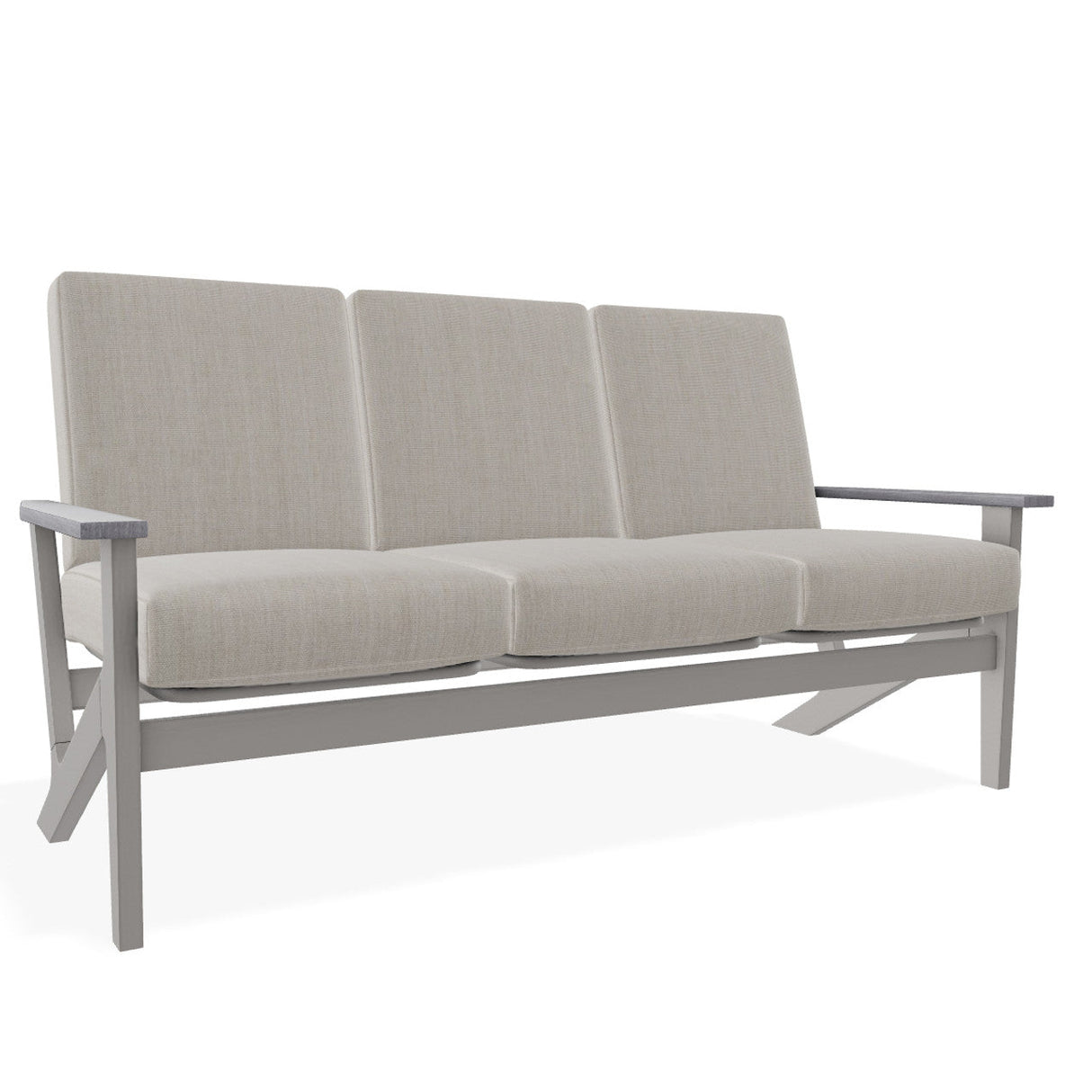 Telescope Wexler MGP Cushion Chat Height Three-Seat Sofa w/ Rustic Arms - R0R0 2